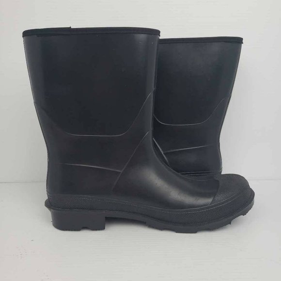 La Crosse Mens Rain Boots Black Rubber Pull On Sherpa Lined Round Toe USA 13 New - Picture 4 of 14